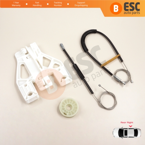 Window Regulator Repair Kit Rear Right for Audi Q5 SQ5 8R 8RB 2008-2018 5-Door 8R0839462