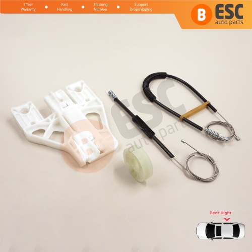 Window Regulator Repair Kit Rear Right for Audi Q5 SQ5 8R 8RB 2008-2018 5-Door 8R0839462