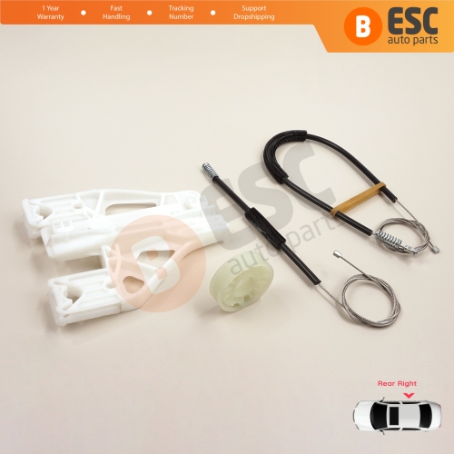 Window Regulator Repair Kit Rear Right for Audi Q5 SQ5 8R 8RB 2008-2018 5-Door 8R0839462