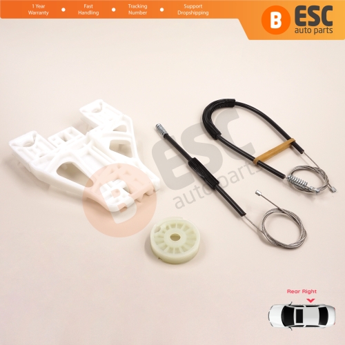 Window Regulator Repair Kit Rear Right for Audi Q5 SQ5 8R 8RB 2008-2018 5-Door 8R0839462