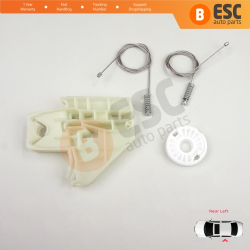 Power Window Regulator Repair Set Rear Left for Skoda Octavia MK2 A5 1Z3 1Z5 2004-2013 4/5-Door 1Z0839655