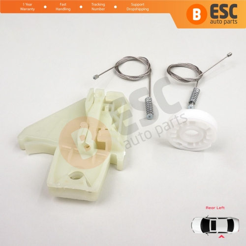 Power Window Regulator Repair Set Rear Left for Skoda Octavia MK2 A5 1Z3 1Z5 2004-2013 4/5-Door 1Z0839655