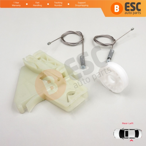 Power Window Regulator Repair Set Rear Left for Skoda Octavia MK2 A5 1Z3 1Z5 2004-2013 4/5-Door 1Z0839655