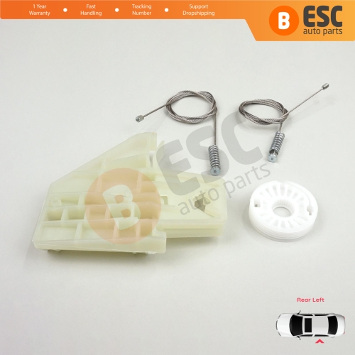 Power Window Regulator Repair Set Rear Left for Skoda Octavia MK2 A5 1Z3 1Z5 2004-2013 4/5-Door 1Z0839655