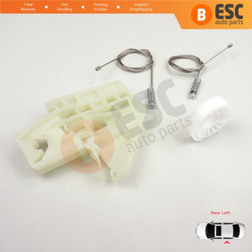 Power Window Regulator Repair Set Rear Left for Skoda Octavia MK2 A5 1Z3 1Z5 2004-2013 4/5-Door 1Z0839655