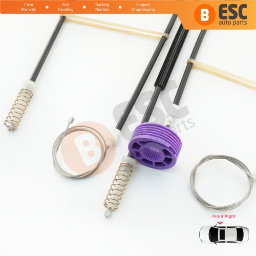 Power Window Regulator Repair Set Front Right Door for Seat Toledo MK3 5P2 2004-2009 Altea 5P1 XL 5P5 5P8 5P0837462