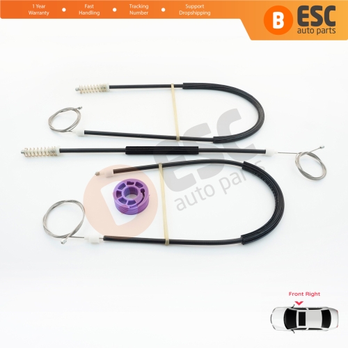 Power Window Regulator Repair Set Front Right Door for Seat Toledo MK3 5P2 2004-2009 Altea 5P1 XL 5P5 5P8 5P0837462