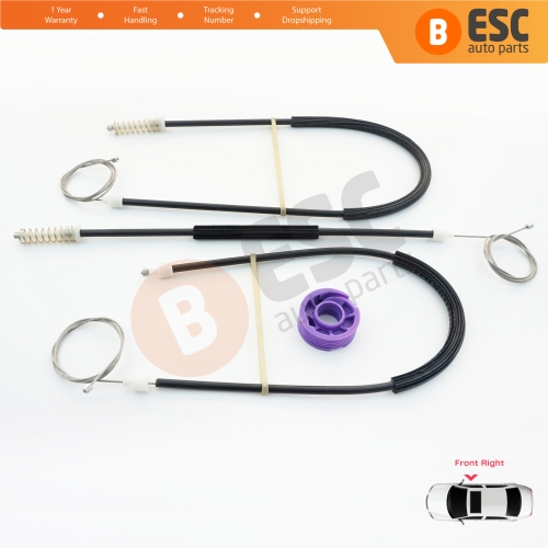 Power Window Regulator Repair Set Front Right Door for Seat Toledo MK3 5P2 2004-2009 Altea 5P1 XL 5P5 5P8 5P0837462