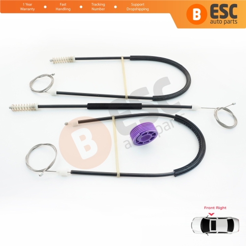 Power Window Regulator Repair Set Front Right Door for Seat Toledo MK3 5P2 2004-2009 Altea 5P1 XL 5P5 5P8 5P0837462