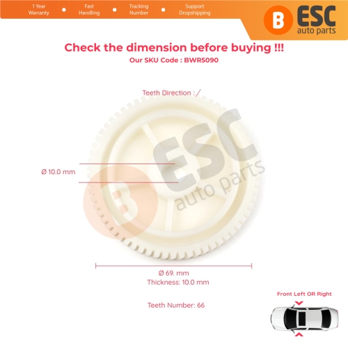 Window Regulator Motor Cog Roller Gear for DAF LF 45 55 Volvo FL FE Renault Premium Kerax Midlum Access