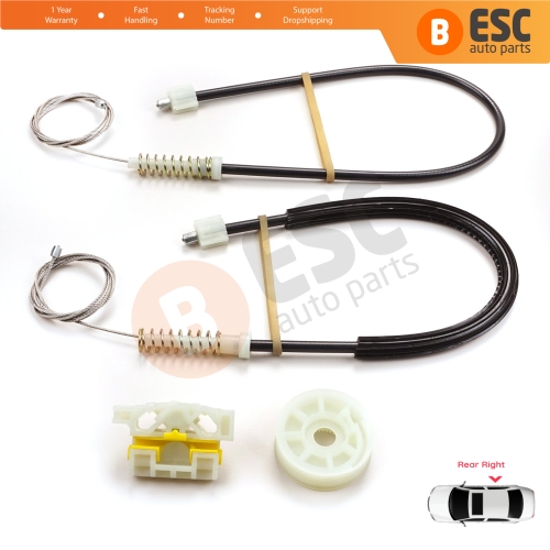 Window Regulator Repair Kit Rear Right for Renault Laguna MK3 X91 BT0/1 KT0/1 2007-2015 5-Door 827000001R