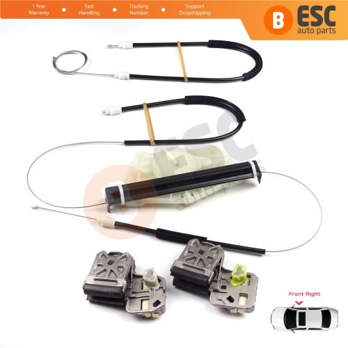 Window Regulator Repair Metal Kit Front Right Door for VW Golf MK4 Jetta Bora A4 1J 4/5 Door 1JM898462