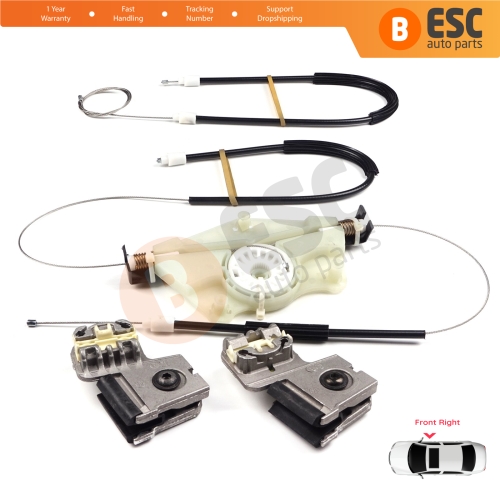 Window Regulator Repair Metal Kit Front Right Door for VW Golf MK4 Jetta Bora A4 1J 4/5 Door 1JM898462