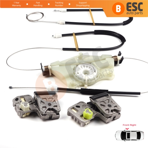 Window Regulator Repair Metal Kit Front Right Door for VW Golf MK4 Jetta Bora A4 1J 4/5 Door 1JM898462