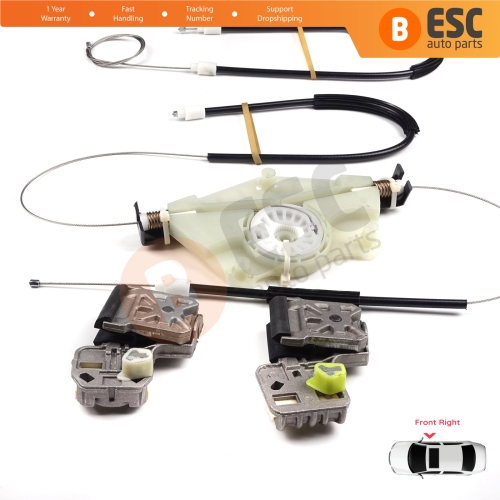 Window Regulator Repair Metal Kit Front Right Door for VW Golf MK4 Jetta Bora A4 1J 4/5 Door 1JM898462