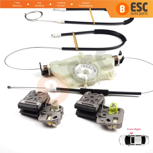 Window Regulator Repair Metal Kit Front Right Door for VW Golf MK4 Jetta Bora A4 1J 4/5 Door 1JM898462