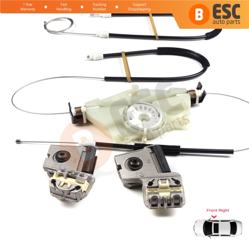 Window Regulator Repair Metal Kit Front Right Door for VW Golf MK4 Jetta Bora A4 1J 4/5 Door 1JM898462