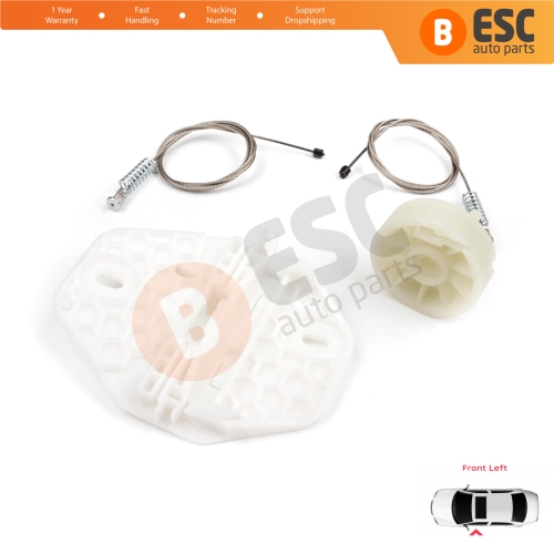 Window Regulator Repair Kit Front Left for Renault Dacia Logan MK1 LS FS KS US 2004-2012 8200901099