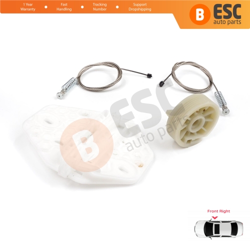 Window Regulator Repair Kit Front Right for Renault Dacia Logan MK1 LS FS KS US 2004-2012 8200901102