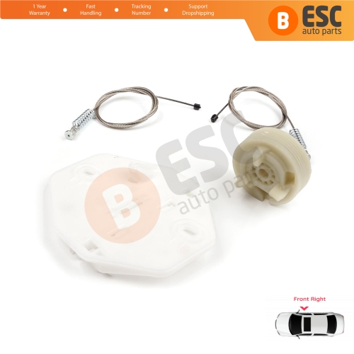 Window Regulator Repair Kit Front Right for Renault Dacia Logan MK1 LS FS KS US 2004-2012 8200901102