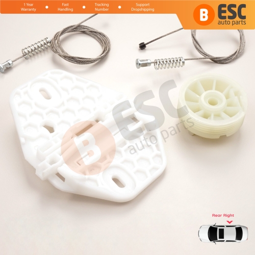 Window Regulator Repair Kit Rear Right Door for Renault Clio MK2 BB CB Thalia MK1 LB Symbol MK1 7700434304