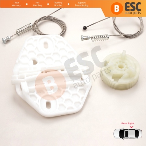 Window Regulator Repair Kit Rear Right Door for Renault Clio MK2 BB CB Thalia MK1 LB Symbol MK1 7700434304