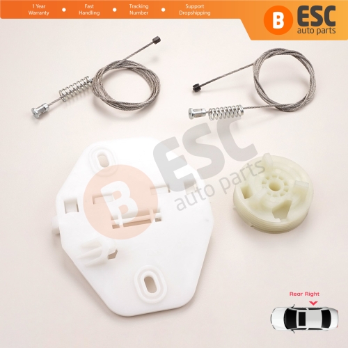 Window Regulator Repair Kit Rear Right Door for Renault Clio MK2 BB CB Thalia MK1 LB Symbol MK1 7700434304