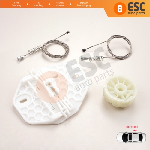 Window Regulator Repair Kit Rear Right Door for Renault Clio MK2 BB CB Thalia MK1 LB Symbol MK1 7700434304