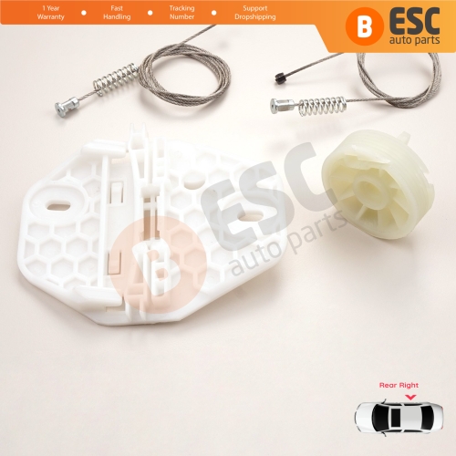 Window Regulator Repair Kit Rear Right Door for Renault Clio MK2 BB CB Thalia MK1 LB Symbol MK1 7700434304