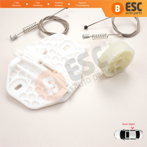 Window Regulator Repair Kit Rear Right Door for Renault Clio MK2 BB CB Thalia MK1 LB Symbol MK1 7700434304