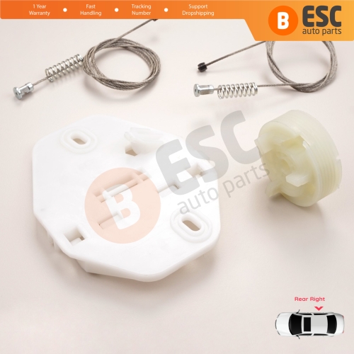 Window Regulator Repair Kit Rear Right Door for Renault Clio MK2 BB CB Thalia MK1 LB Symbol MK1 7700434304