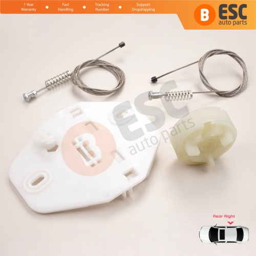 Window Regulator Repair Kit Rear Right Door for Renault Clio MK2 BB CB Thalia MK1 LB Symbol MK1 7700434304