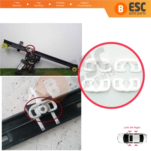 Window Regulator Guide Bracket Fixer Clips for Fiat Linea Ducato Boxer Jumper 3 Abarth Punto 2 3 Alfa 156