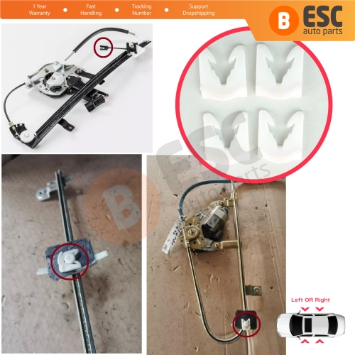 Window Regulator Guide Bracket Fixer Clips for Fiat Tempra 159 Tipo 160 Alfa Romeo 155 7595321 7595322