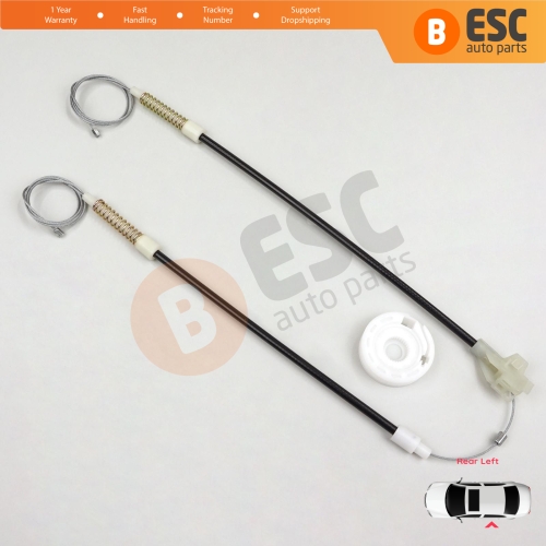 Power Window Regulator Repair Set Rear Left Door for VW Golf MK3 1H1 1H5 1991-1998 5-Door Vento Jetta 1H2 1992-1999 1H4839461A