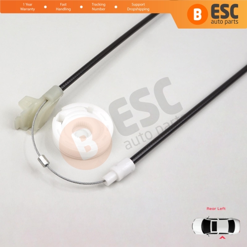 Power Window Regulator Repair Set Rear Left Door for VW Golf MK3 1H1 1H5 1991-1998 5-Door Vento Jetta 1H2 1992-1999 1H4839461A