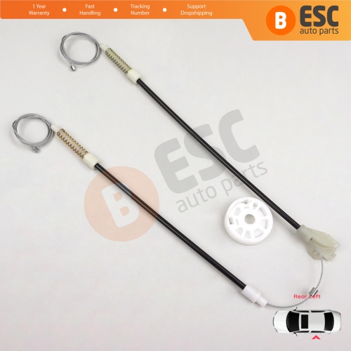 Power Window Regulator Repair Set Rear Left Door for VW Golf MK3 1H1 1H5 1991-1998 5-Door Vento Jetta 1H2 1992-1999 1H4839461A