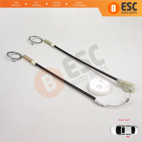 Power Window Regulator Repair Set Rear Left Door for VW Golf MK3 1H1 1H5 1991-1998 5-Door Vento Jetta 1H2 1992-1999 1H4839461A