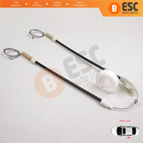 Power Window Regulator Repair Set Rear Left Door for VW Golf MK3 1H1 1H5 1991-1998 5-Door Vento Jetta 1H2 1992-1999 1H4839461A