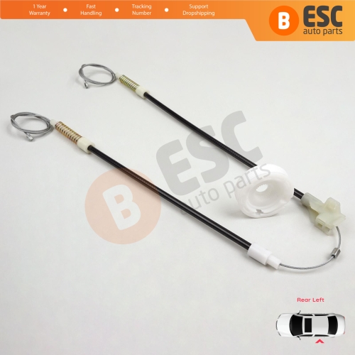 Power Window Regulator Repair Set Rear Left Door for VW Golf MK3 1H1 1H5 1991-1998 5-Door Vento Jetta 1H2 1992-1999 1H4839461A