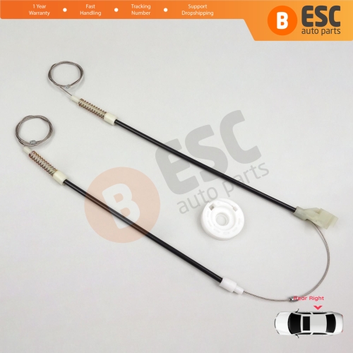 Power Window Regulator Repair Set Rear Right Door for VW Golf MK3 1H1 1H5 1991-1998 5-Door Vento Jetta 1H2 1992-1999 1H4839462A