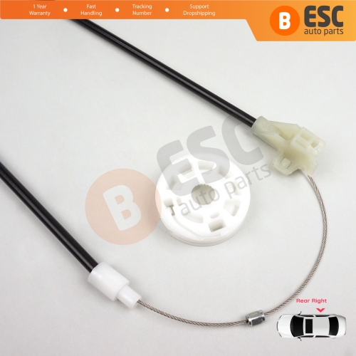 Power Window Regulator Repair Set Rear Right Door for VW Golf MK3 1H1 1H5 1991-1998 5-Door Vento Jetta 1H2 1992-1999 1H4839462A