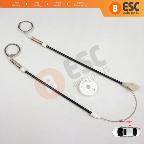 Power Window Regulator Repair Set Rear Right Door for VW Golf MK3 1H1 1H5 1991-1998 5-Door Vento Jetta 1H2 1992-1999 1H4839462A