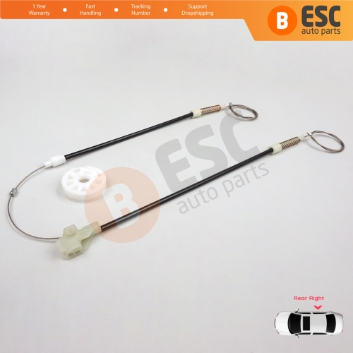 Power Window Regulator Repair Set Rear Right Door for VW Golf MK3 1H1 1H5 1991-1998 5-Door Vento Jetta 1H2 1992-1999 1H4839462A