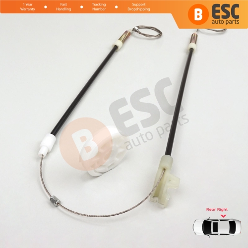 Power Window Regulator Repair Set Rear Right Door for VW Golf MK3 1H1 1H5 1991-1998 5-Door Vento Jetta 1H2 1992-1999 1H4839462A