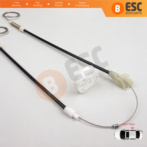 Power Window Regulator Repair Set Rear Right Door for VW Golf MK3 1H1 1H5 1991-1998 5-Door Vento Jetta 1H2 1992-1999 1H4839462A