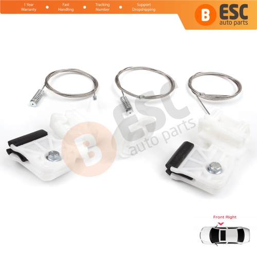 Window Regulator Repair Kit Front Right for Kia Ceed MK1 ED 2006-2012 5-Door 824801H030