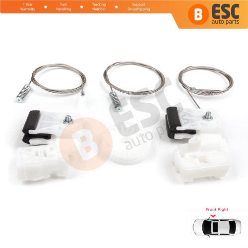 Window Regulator Repair Kit Front Right for Kia Ceed MK1 ED 2006-2012 5-Door 824801H030