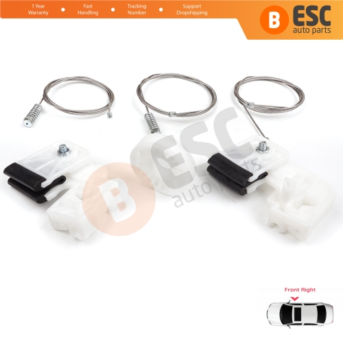 Window Regulator Repair Kit Front Right for Kia Ceed MK1 ED 2006-2012 5-Door 824801H030