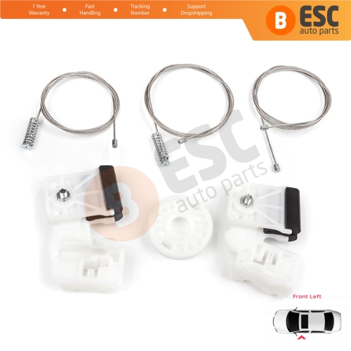 Window Regulator Repair Kit Front Left for Kia Ceed MK1 ED 2006-2012 5-Door 824801H020